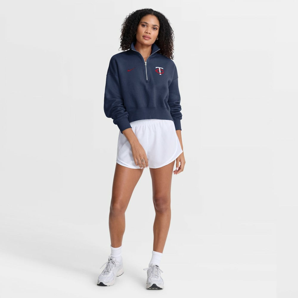 Minnesota Twins Nike Women's Primetime Phoenix Fleece Half-Zip Sweatshirt for sale