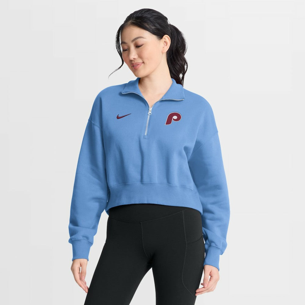 Philadelphia Phillies Nike Women's Primetime Phoenix Fleece Half-Zip Sweatshirt Near Me