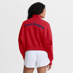 Texas Rangers Nike Women's Primetime Phoenix Fleece Half-Zip Sweatshirt for sale