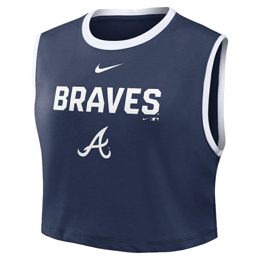 Atlanta Braves Nike Women's Primetime Loose Dri-FIT Cropped Tank Top Near Me
