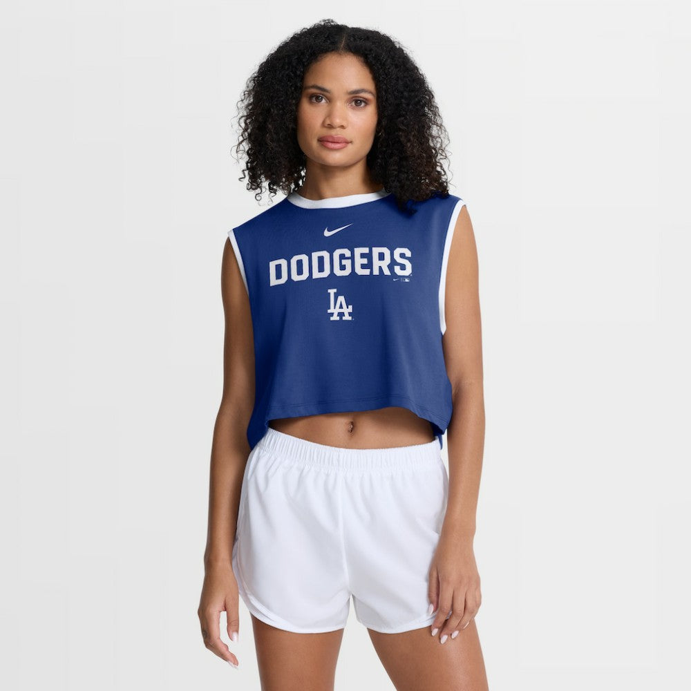 Los Angeles Dodgers Nike Women's Primetime Loose Dri-FIT Cropped Tank Top Near Me