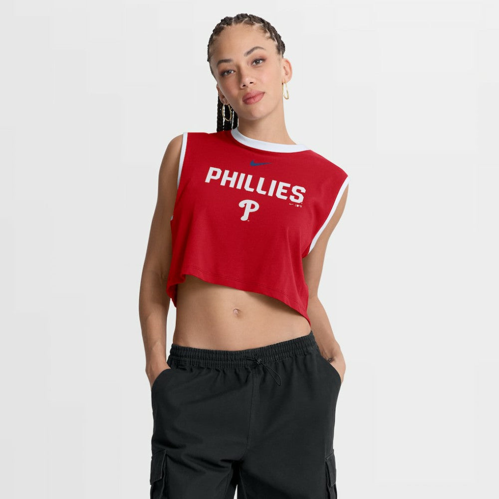 Philadelphia Phillies Nike Women's Primetime Loose Dri-FIT Cropped Tank Top Online