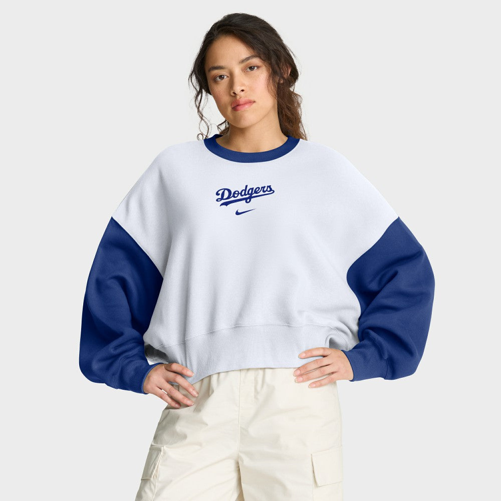 Los Angeles Dodgers Nike Women's Oversized High Hip Fleece Sweatshirt Near Me