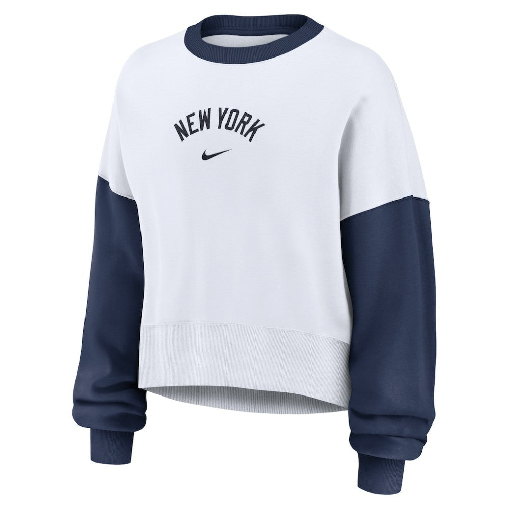 New York Yankees Nike Women's Oversized High Hip Fleece Sweatshirt Sale