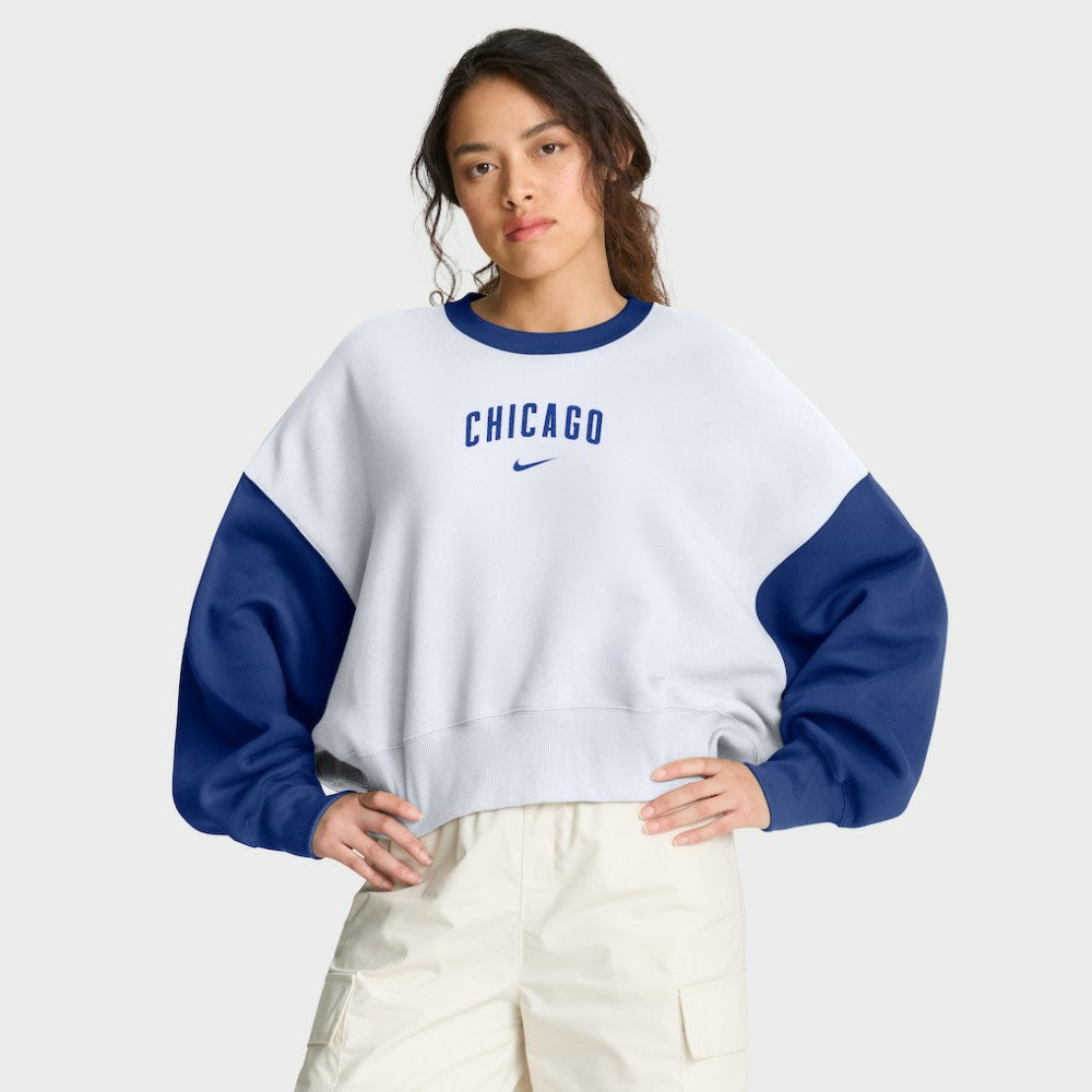 Chicago Cubs Nike Women's Oversized High Hip Fleece Sweatshirt Online