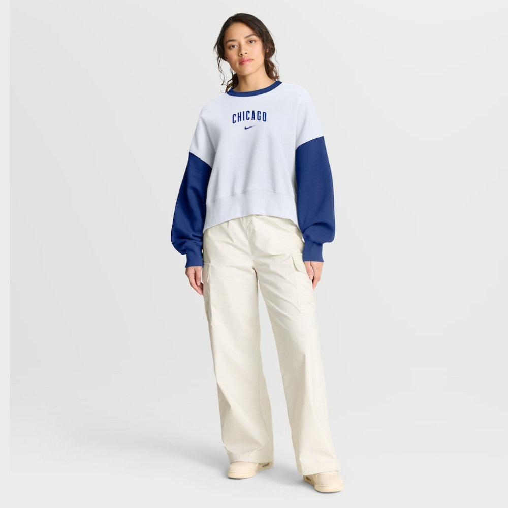 Chicago Cubs Nike Women's Oversized High Hip Fleece Sweatshirt Online