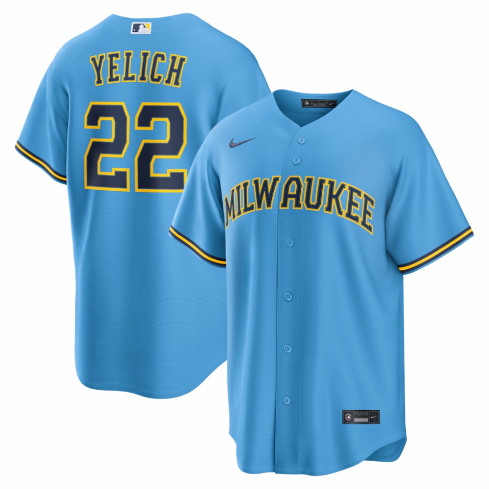 Christian Yelich Milwaukee Brewers Nike Road Replica Jersey Outlet