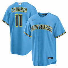 Jackson Chourio Milwaukee Brewers Nike Road Replica Jersey Sale