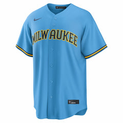 Jackson Chourio Milwaukee Brewers Nike Road Replica Jersey Sale