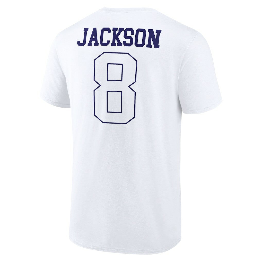 Lamar Jackson Baltimore Ravens Tonal Name & Number T-Shirt - White - NFL