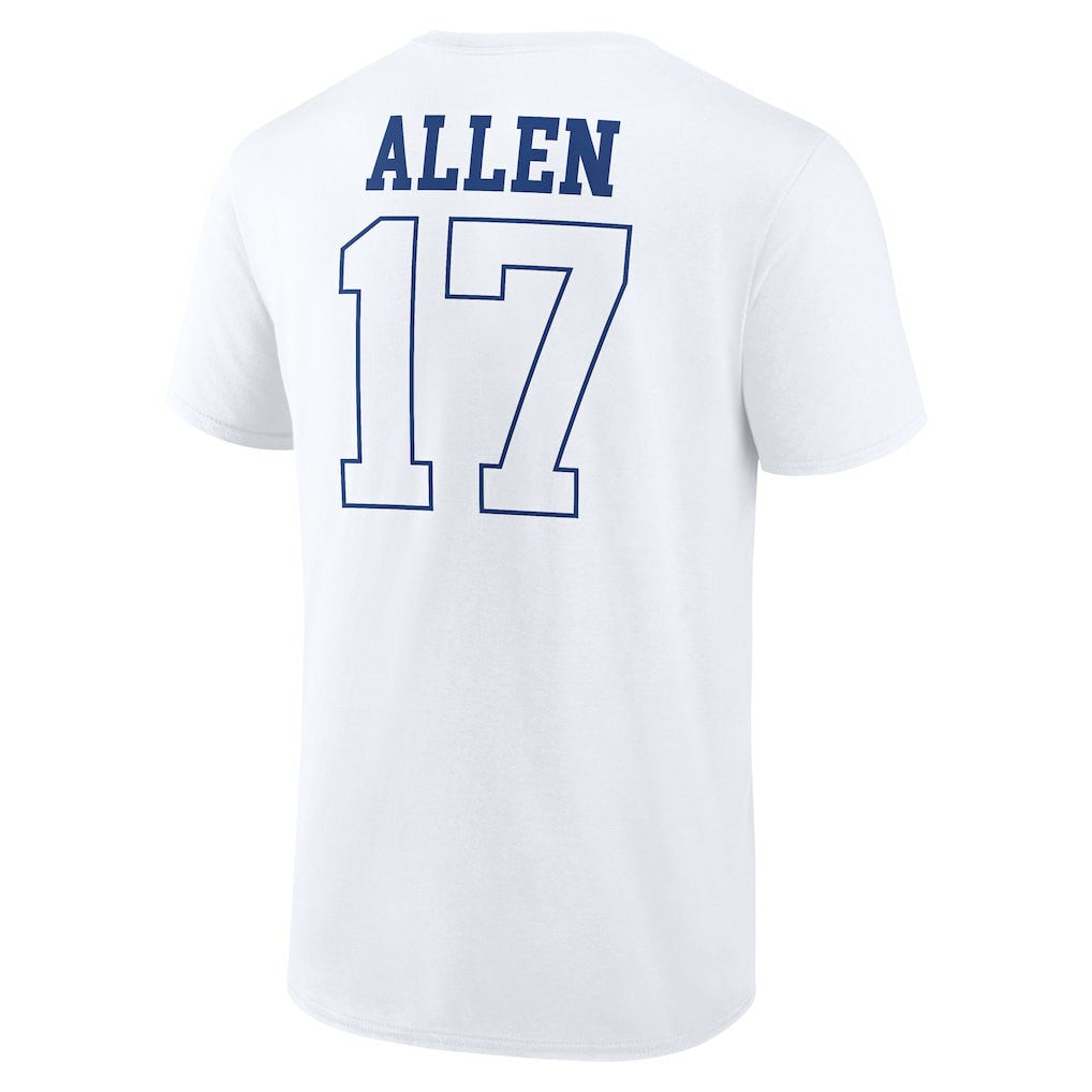 Josh Allen Buffalo Bills Tonal Name & Number T-Shirt - White - NFL