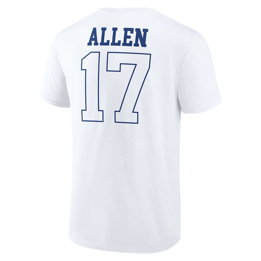 Josh Allen Buffalo Bills Tonal Name & Number T-Shirt - White - NFL