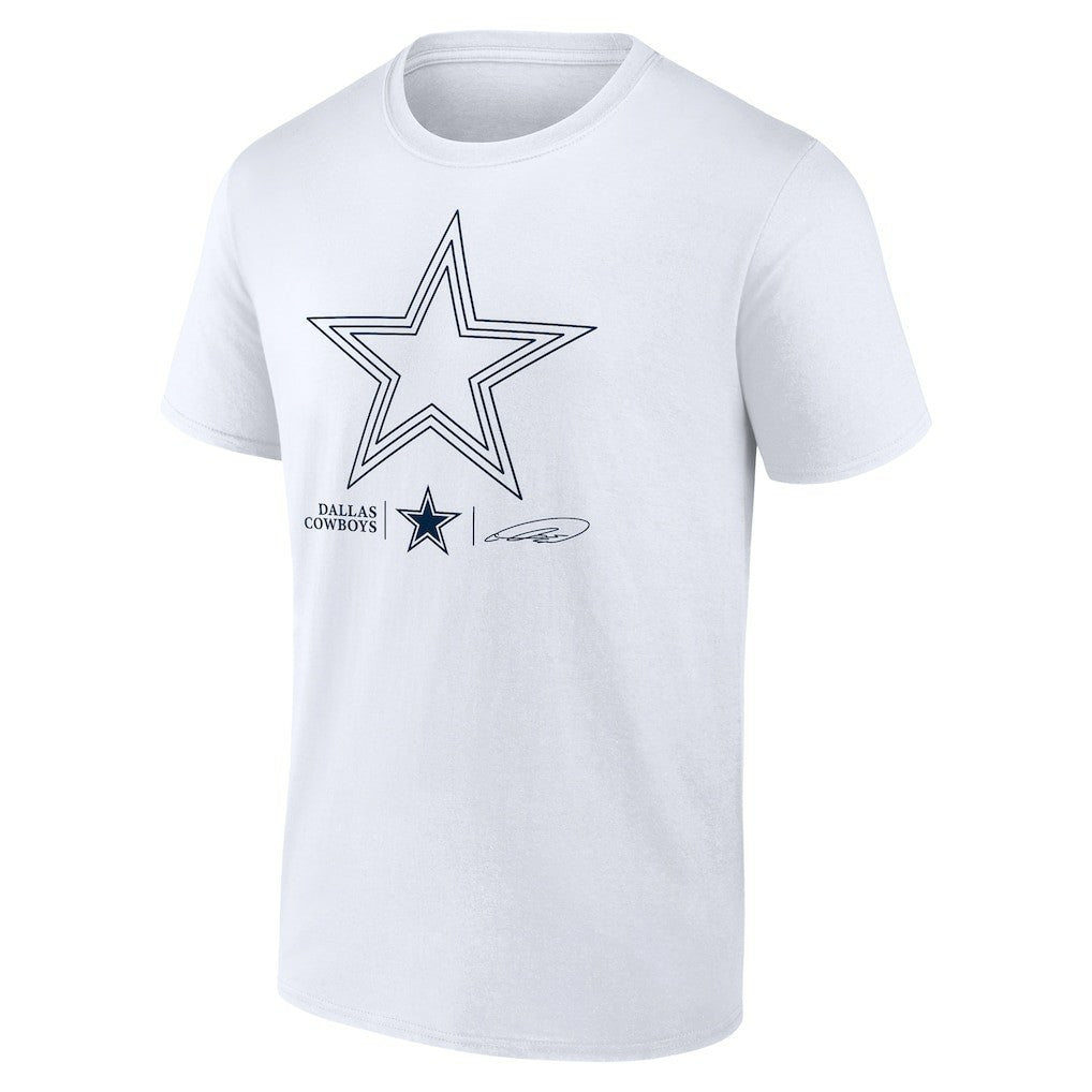 CeeDee Lamb Dallas Cowboys Tonal Name & Number T-Shirt - White - NFL
