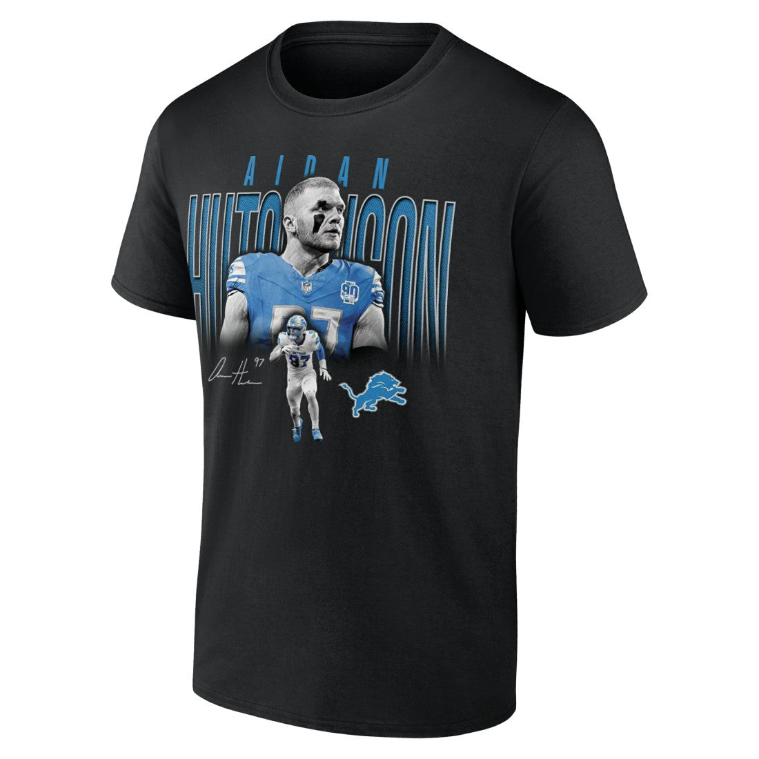Aidan Hutchinson Detroit Lions Humble Shadow Player T-Shirt - Black - NFL