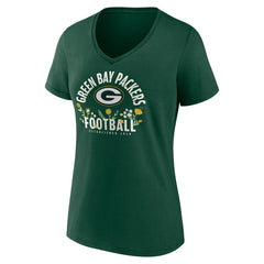 Jordan Love Green Bay Packers Women's Floral Name & Number V-Neck T-Shirt - Green - NFL