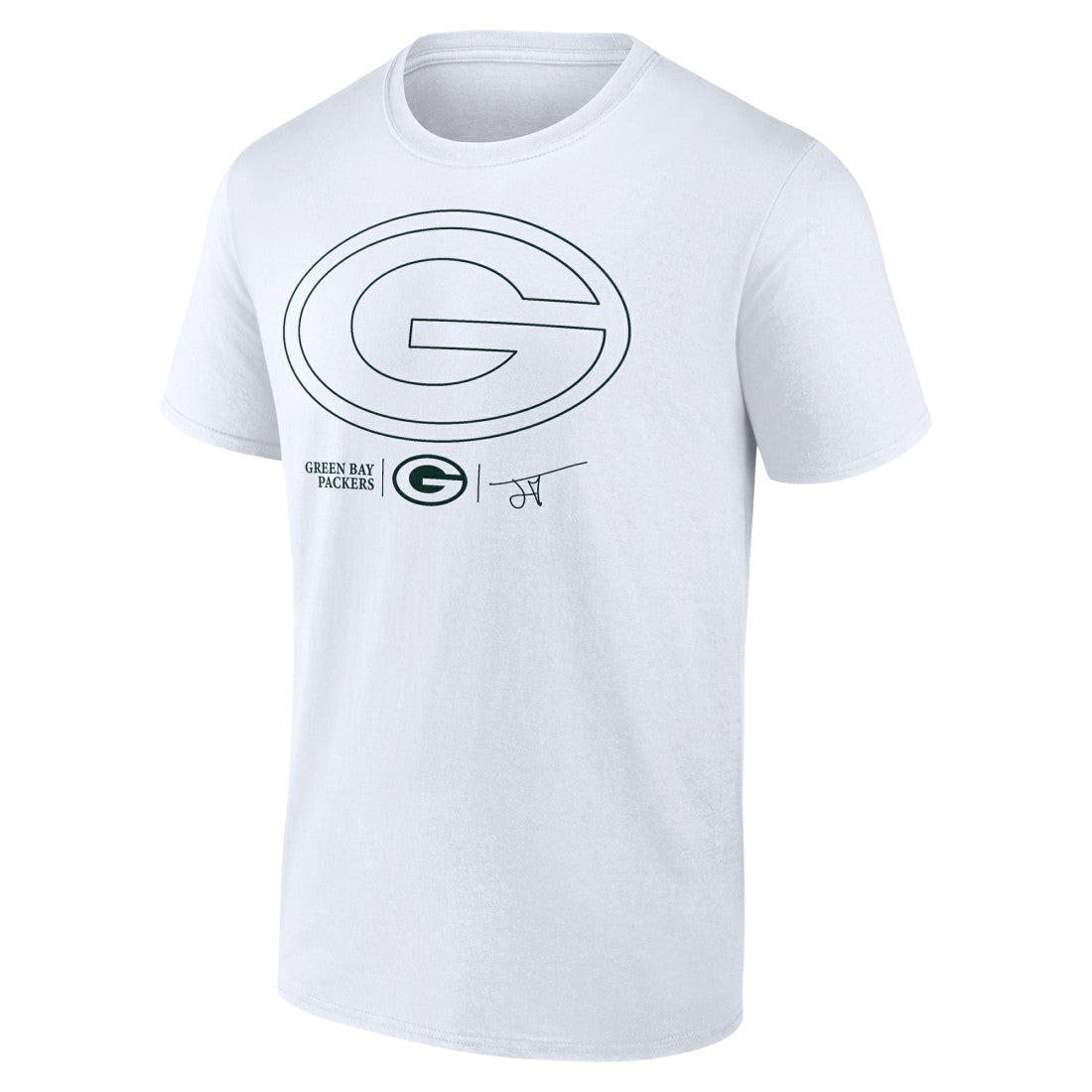 Jordan Love Green Bay Packers Tonal Name & Number T-Shirt - White - NFL