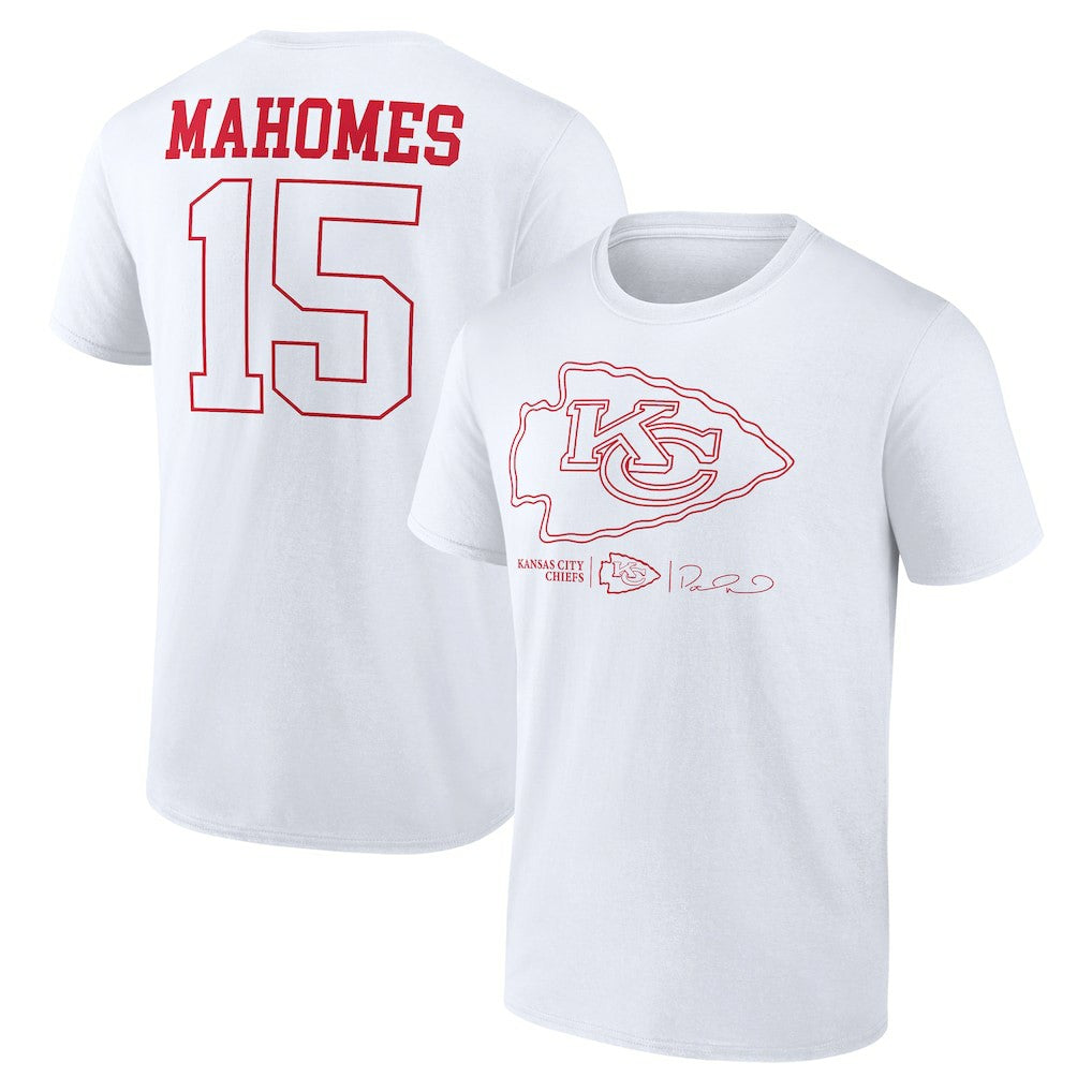 Patrick Mahomes Kansas City Chiefs Tonal Name & Number T-Shirt - White - NFL