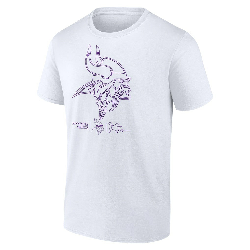 Justin Jefferson Minnesota Vikings Tonal Name & Number T-Shirt - White - NFL