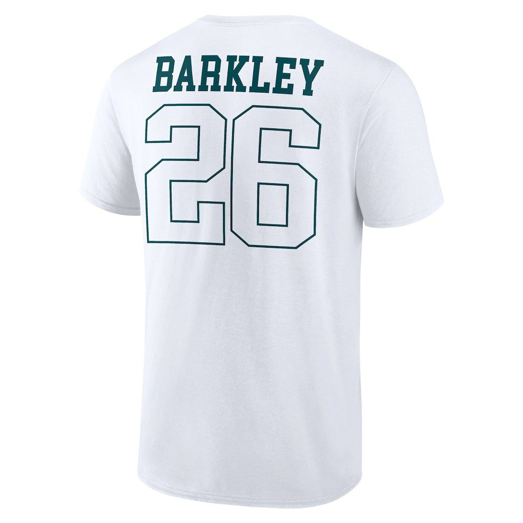 Saquon Barkley Philadelphia Eagles Tonal Name & Number T-Shirt - White - NFL
