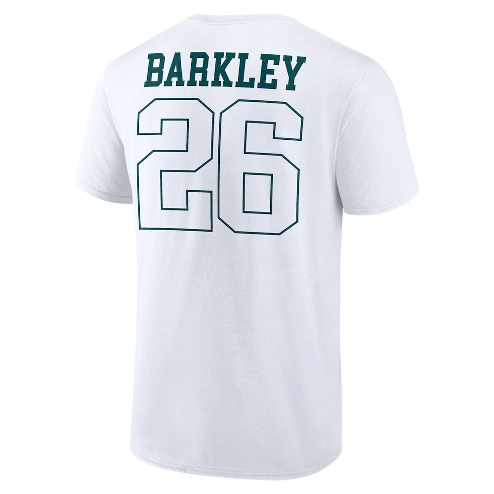 Saquon Barkley Philadelphia Eagles Tonal Name & Number T-Shirt - White - NFL
