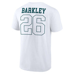 Saquon Barkley Philadelphia Eagles Tonal Name & Number T-Shirt - White - NFL