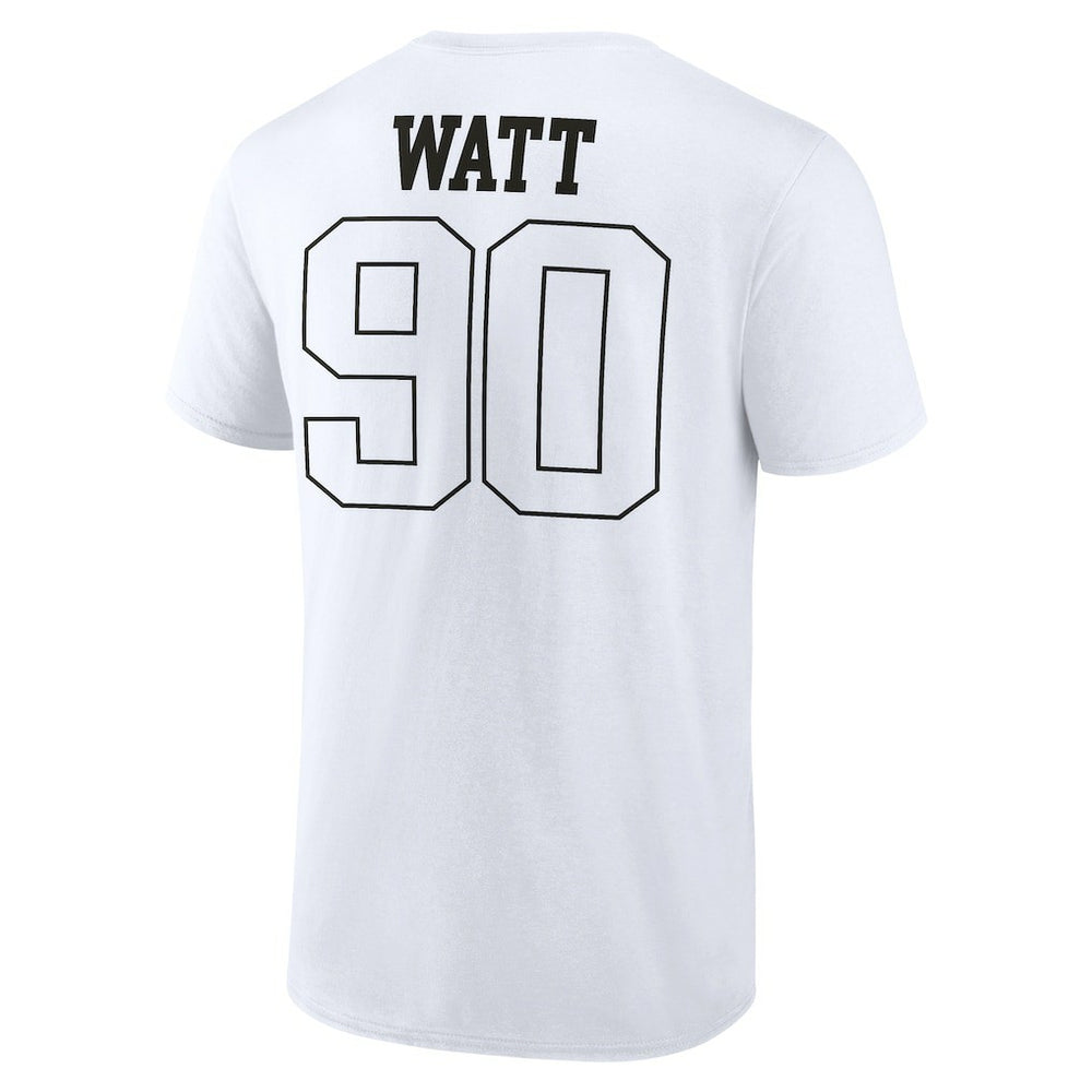 T.J. Watt Pittsburgh Steelers Tonal Name & Number T-Shirt - White - NFL