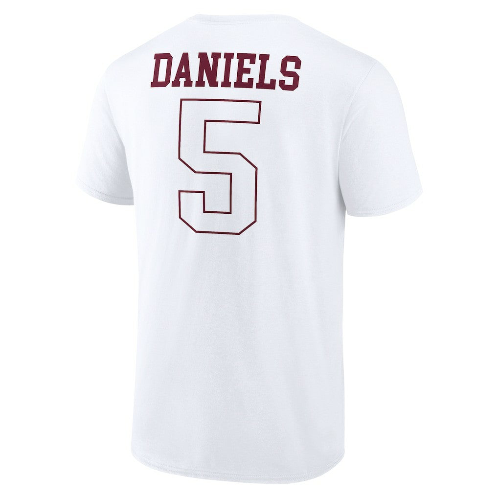 Jayden Daniels Washington Commanders Tonal Name & Number T-Shirt - White - NFL