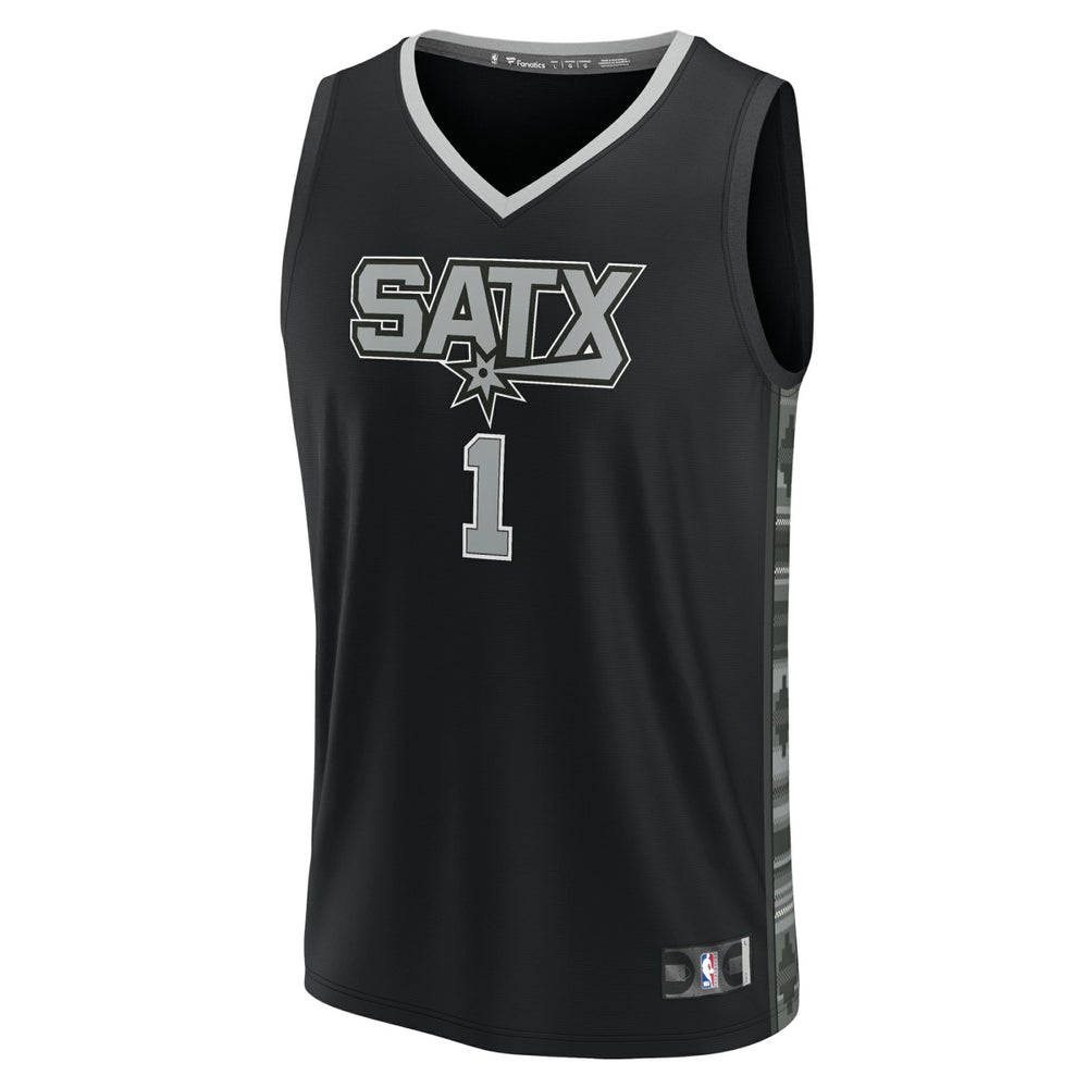 Fanatics Victor Wembanyama San Antonio Spurs Fast Break Replica Player Jersey Statement Edition Black