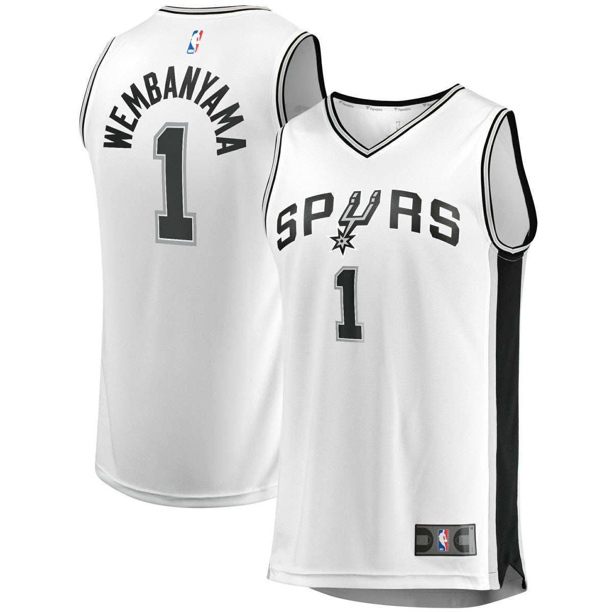 Fanatics Victor Wembanyama San Antonio Spurs Youth Fast Break Replica Player Jersey Association Edition White