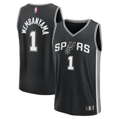 Fanatics Victor Wembanyama San Antonio Spurs Youth Fast Break Replica Player Jersey Icon Edition Black