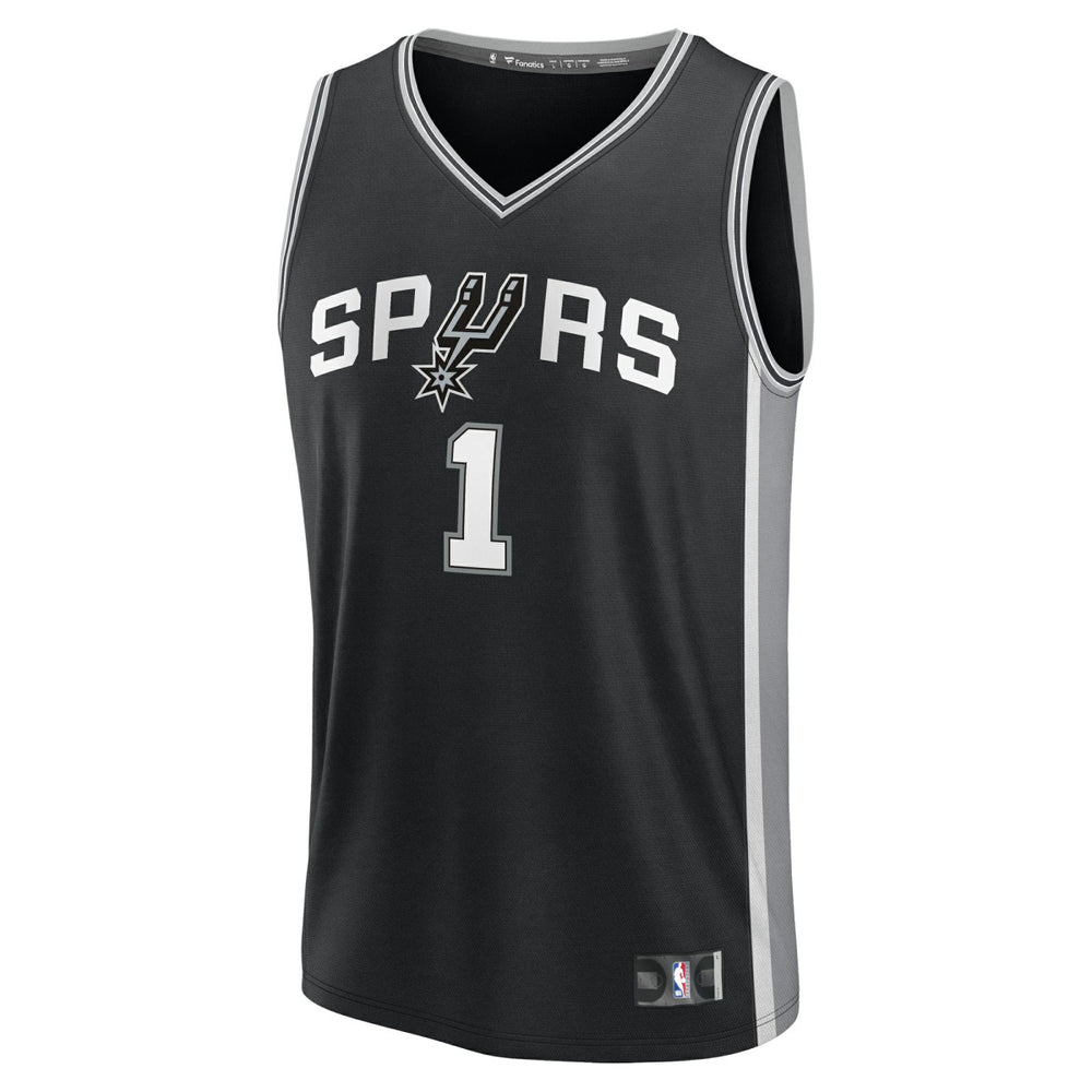 Fanatics Victor Wembanyama San Antonio Spurs Youth Fast Break Replica Player Jersey Icon Edition Black