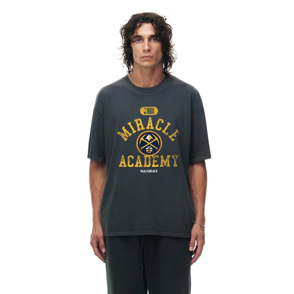 Denver Nuggets Unisex Miracle Academy x NBA Collection Vintage Boxy T-shirt Heather Black
