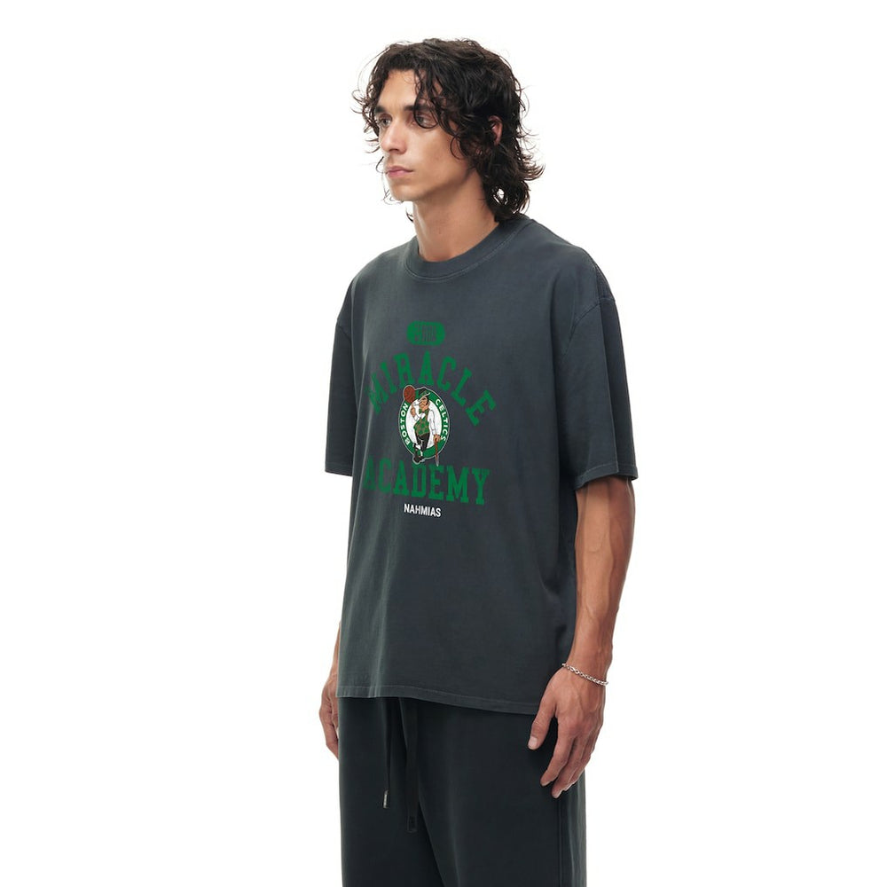 Boston Celtics Unisex Miracle Academy x NBA Collection Vintage Boxy T-shirt Heather Black