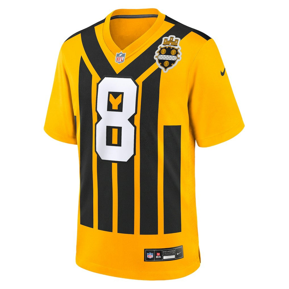 Aaron Rodgers Pittsburgh Steelers Alternate 1933 Throwback Game Jersey - Gold - Nike