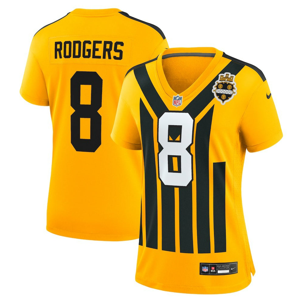 Aaron Rodgers Pittsburgh Steelers Women's Alternate 1933 Throwback Game Jersey - Gold - Nike