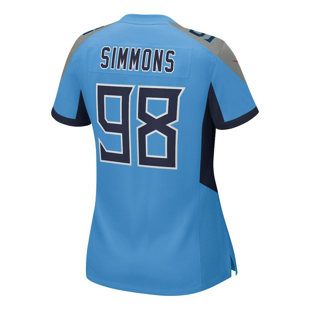Jeffery Simmons Tennessee Titans Women's Team Game Jersey - Light Blue - Nike