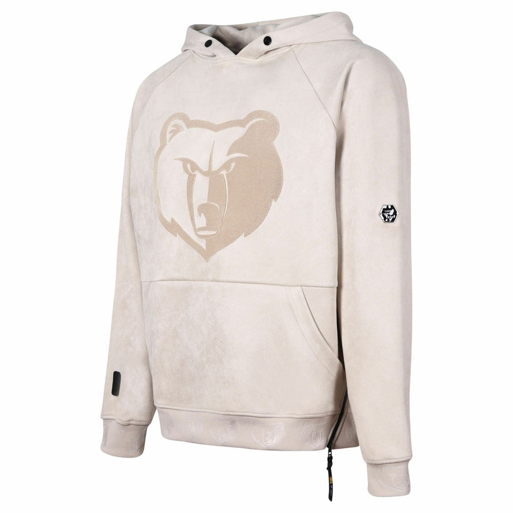 Memphis Grizzlies Protege Eco-Friendly Functional Suede Fashion Tonal Hoodie Cream
