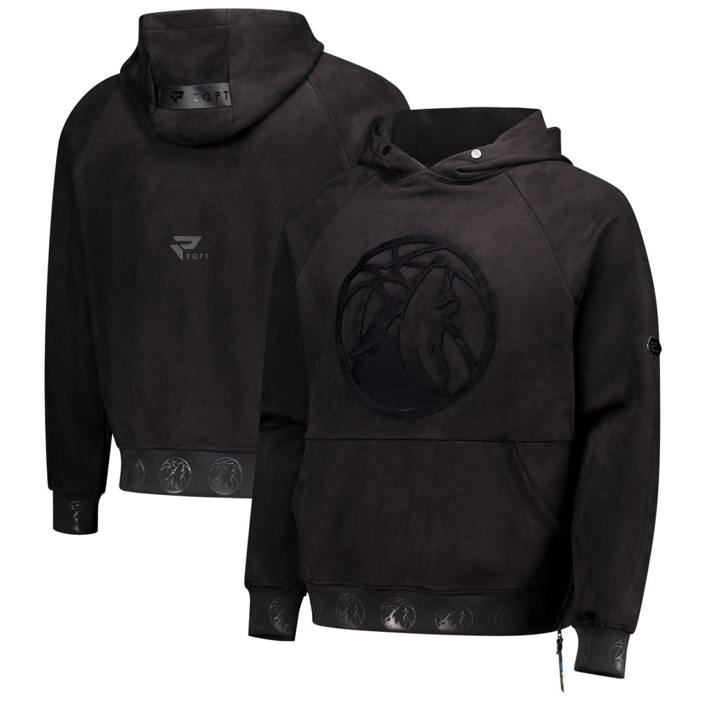 Minnesota Timberwolves Protege Eco-Friendly Functional Suede Fashion Tonal Hoodie Black