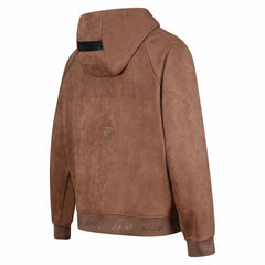 Los Angeles Lakers Protege Eco-Friendly Functional Suede Fashion Tonal Hoodie Brown