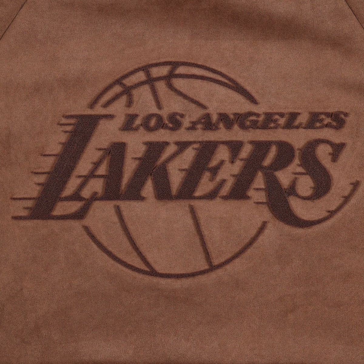 Los Angeles Lakers Protege Eco-Friendly Functional Suede Fashion Tonal Hoodie Brown