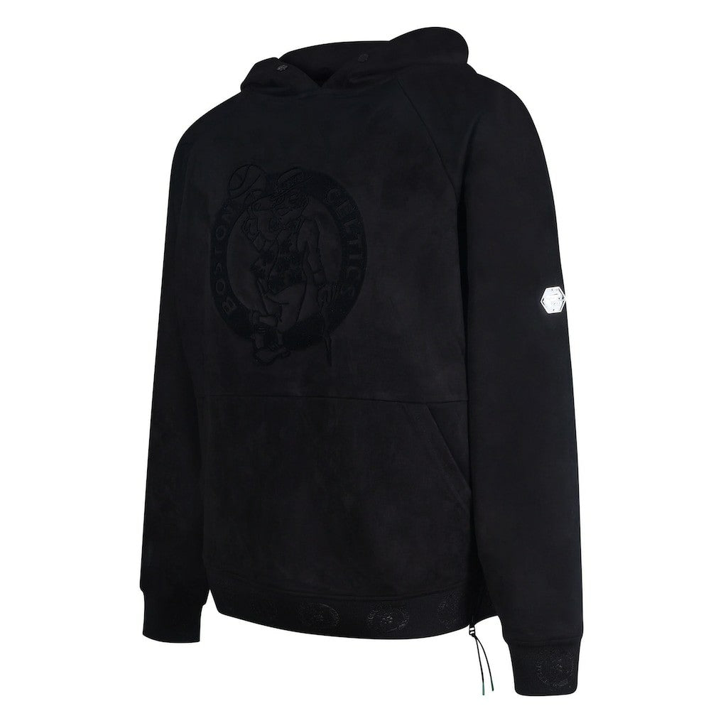 Boston Celtics Protege Eco-Friendly Functional Suede Fashion Tonal Hoodie Black