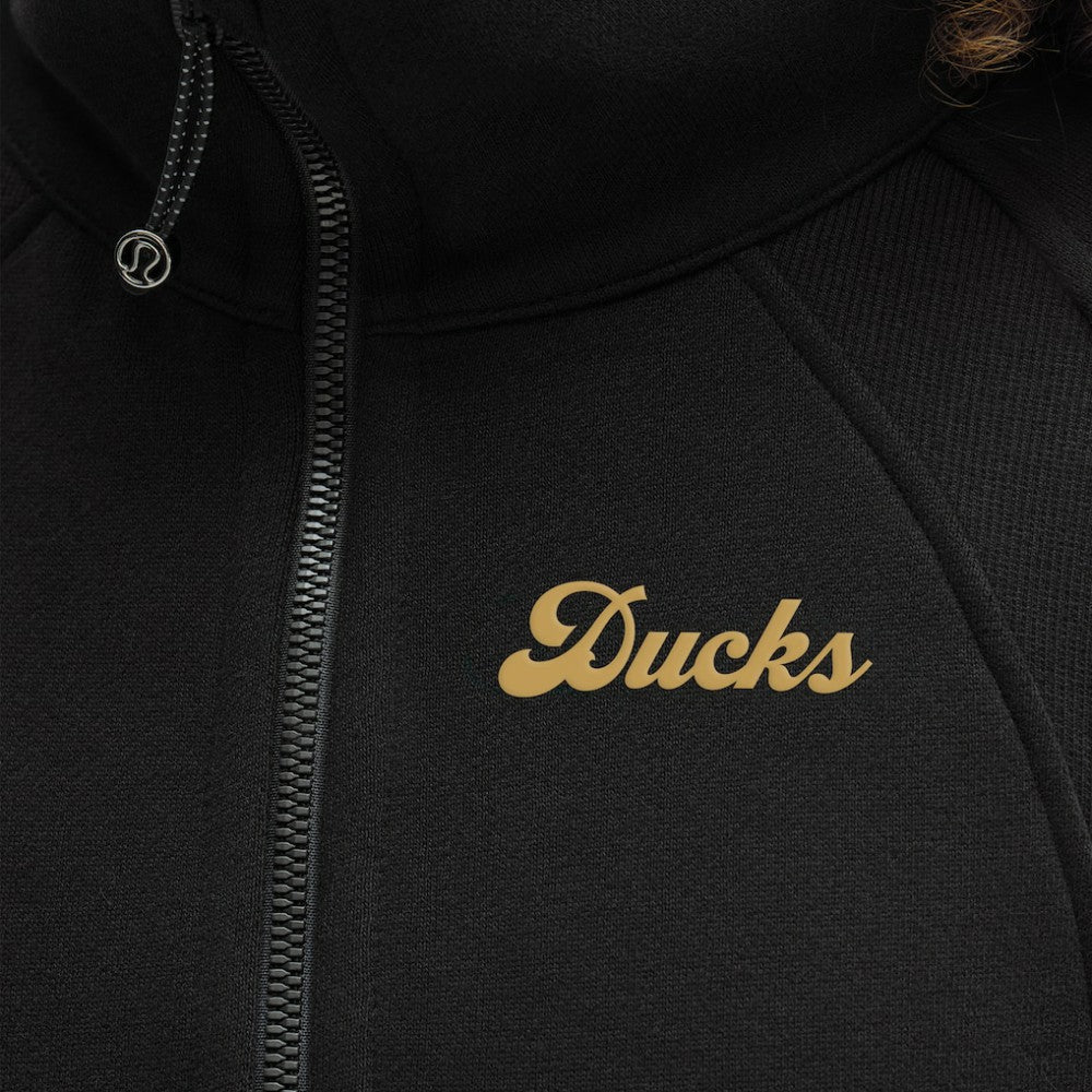 Anaheim Ducks lululemon Women's Long Scuba Oversized Half-Zip Funnel Neck - Black | NHL discount
