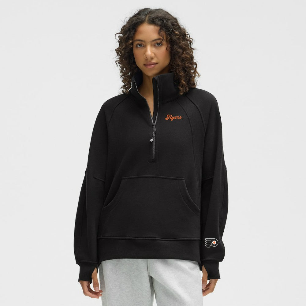 Philadelphia Flyers lululemon Women's Long Scuba Oversized Half-Zip Funnel Neck - Black | NHL discount