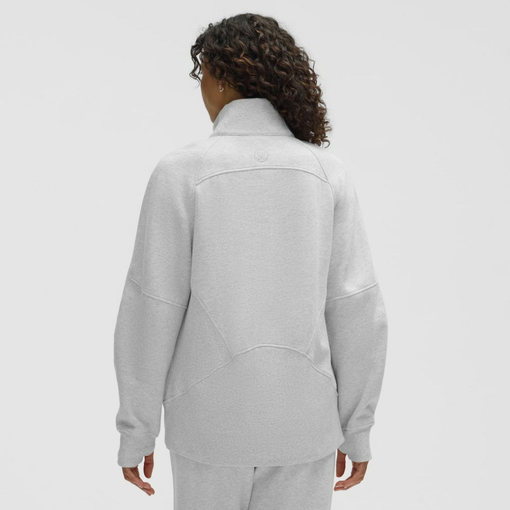 Edmonton Oilers lululemon Women's Long Scuba Oversized Half-Zip Funnel Neck - Heathered Core Ultra Light Grey | NHL sale