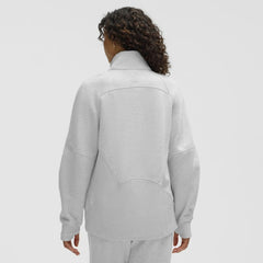 Edmonton Oilers lululemon Women's Long Scuba Oversized Half-Zip Funnel Neck - Heathered Core Ultra Light Grey | NHL sale