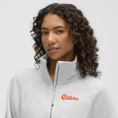 Edmonton Oilers lululemon Women's Long Scuba Oversized Half-Zip Funnel Neck - Heathered Core Ultra Light Grey | NHL sale