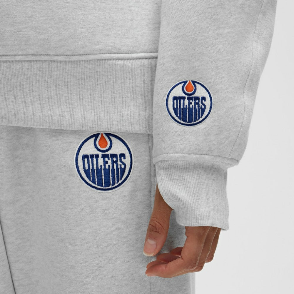 Edmonton Oilers lululemon Women's Long Scuba Oversized Half-Zip Funnel Neck - Heathered Core Ultra Light Grey | NHL sale