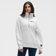 Florida Panthers lululemon Women's Long Scuba Oversized Half-Zip Funnel Neck - Heathered Core Ultra Light Grey | NHL Lifestyle