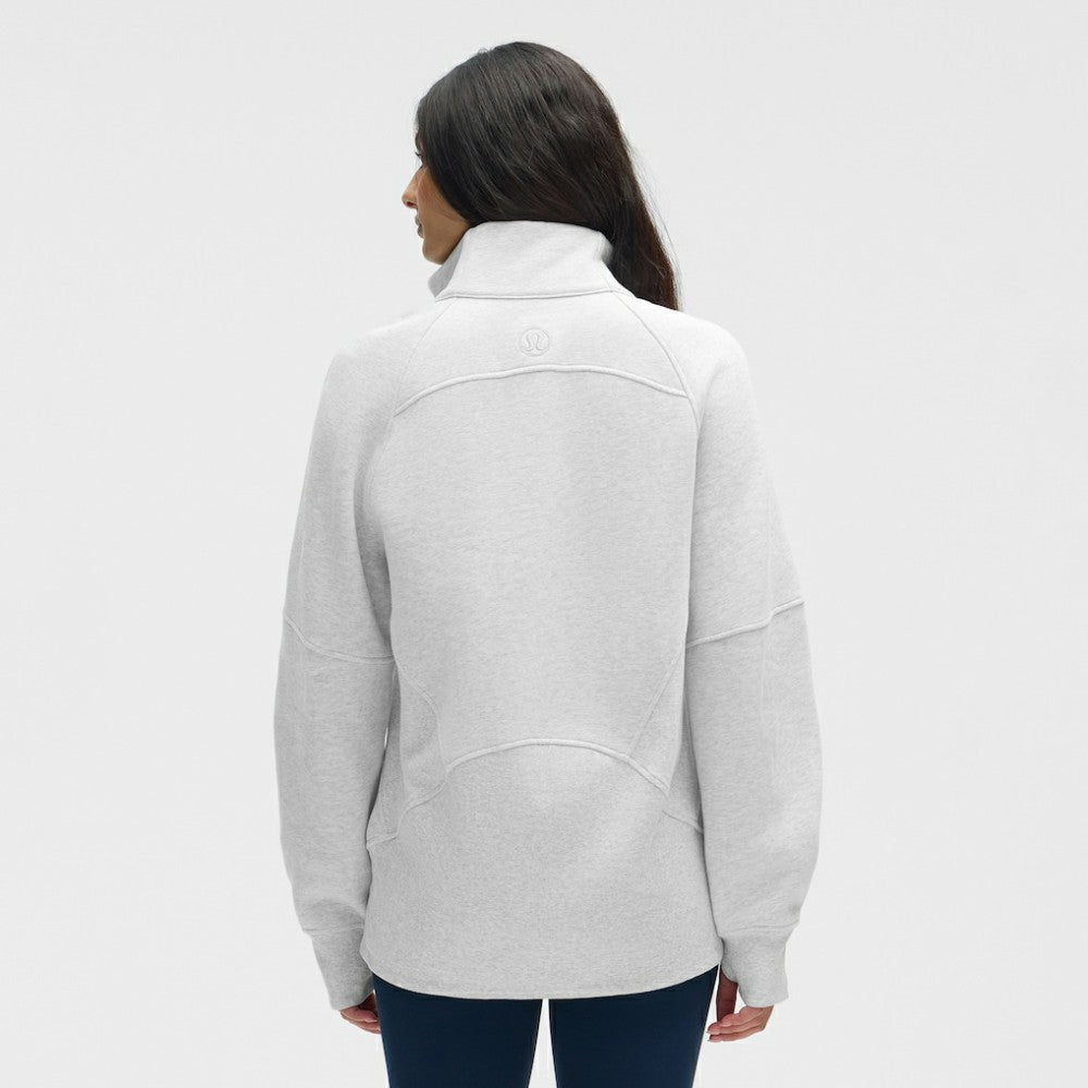 New Jersey Devils lululemon Women's Long Scuba Oversized Half-Zip Funnel Neck - Heathered Core Ultra Light Grey | NHL sale