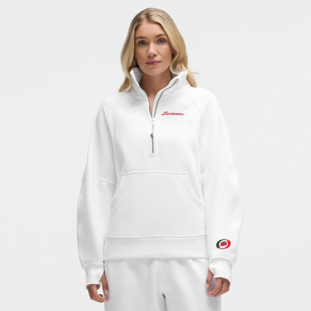 Carolina Hurricanes lululemon Women's Long Scuba Oversized Half-Zip Funnel Neck - White | NHL sale